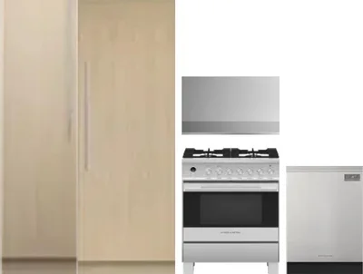 5 Piece Package Includes Refrigerator, Freezer, Range, Hood And Dishwasher